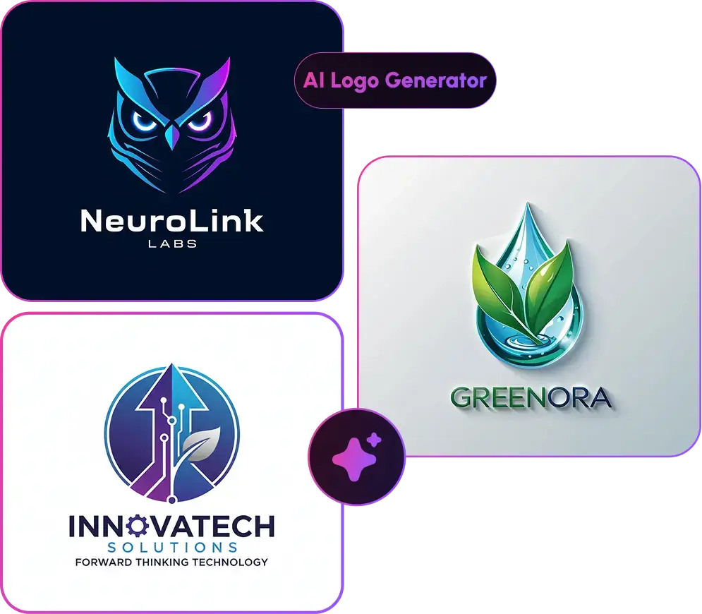 AI logo generator creating a professional custom logo